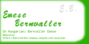 emese bernvaller business card